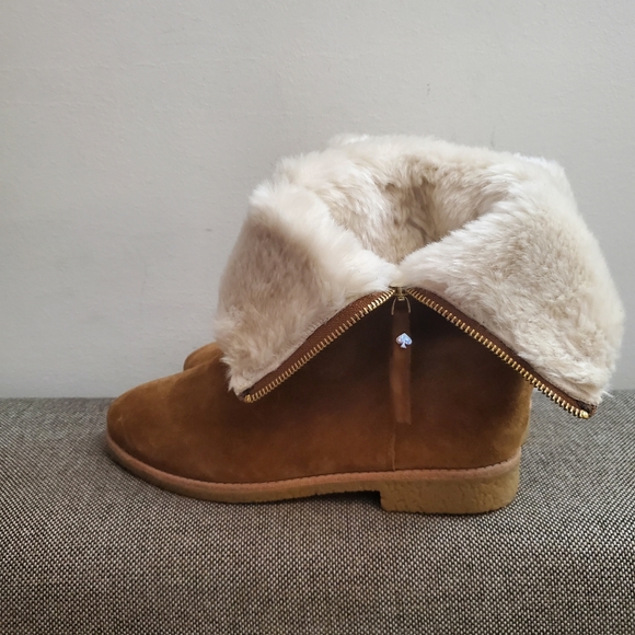 Kate Spade Baja Women Round Toe Suede Brown Boot Sz 8. New without box - Picture 3 of 9